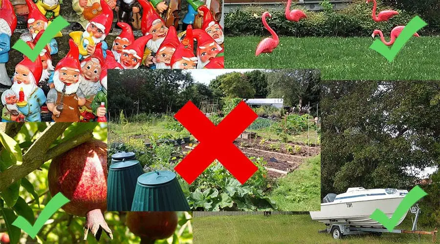 Front yard vegetable gardens are not allowed